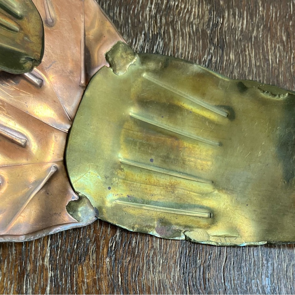 Solid Brass Vintage Belt Leaf Pattern - image 4